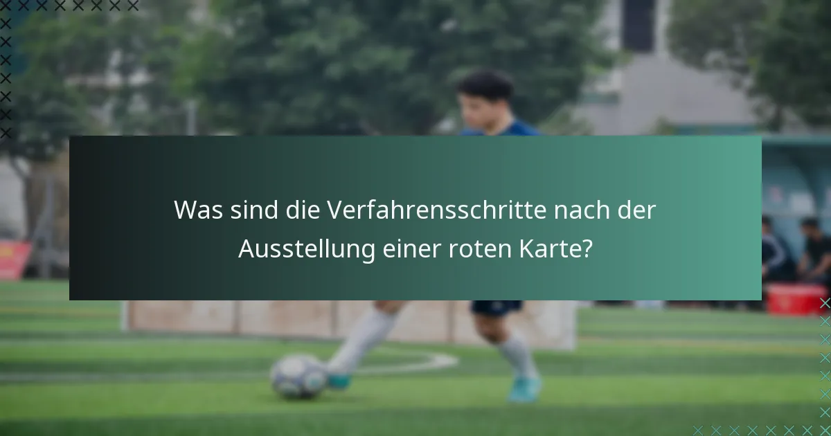 Was sind die Verfahrensschritte nach der Ausstellung einer roten Karte?